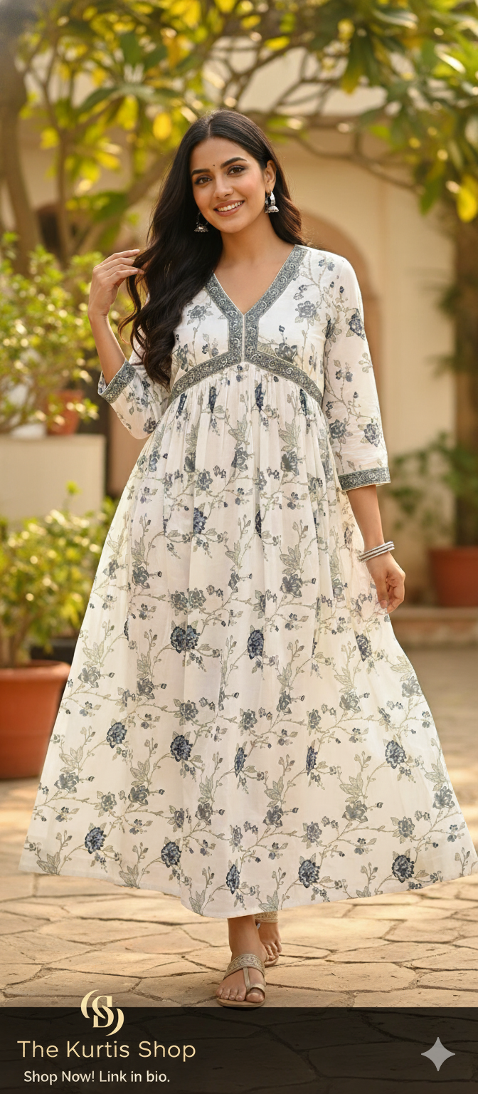 Tks cotton anarkali maxi flair style