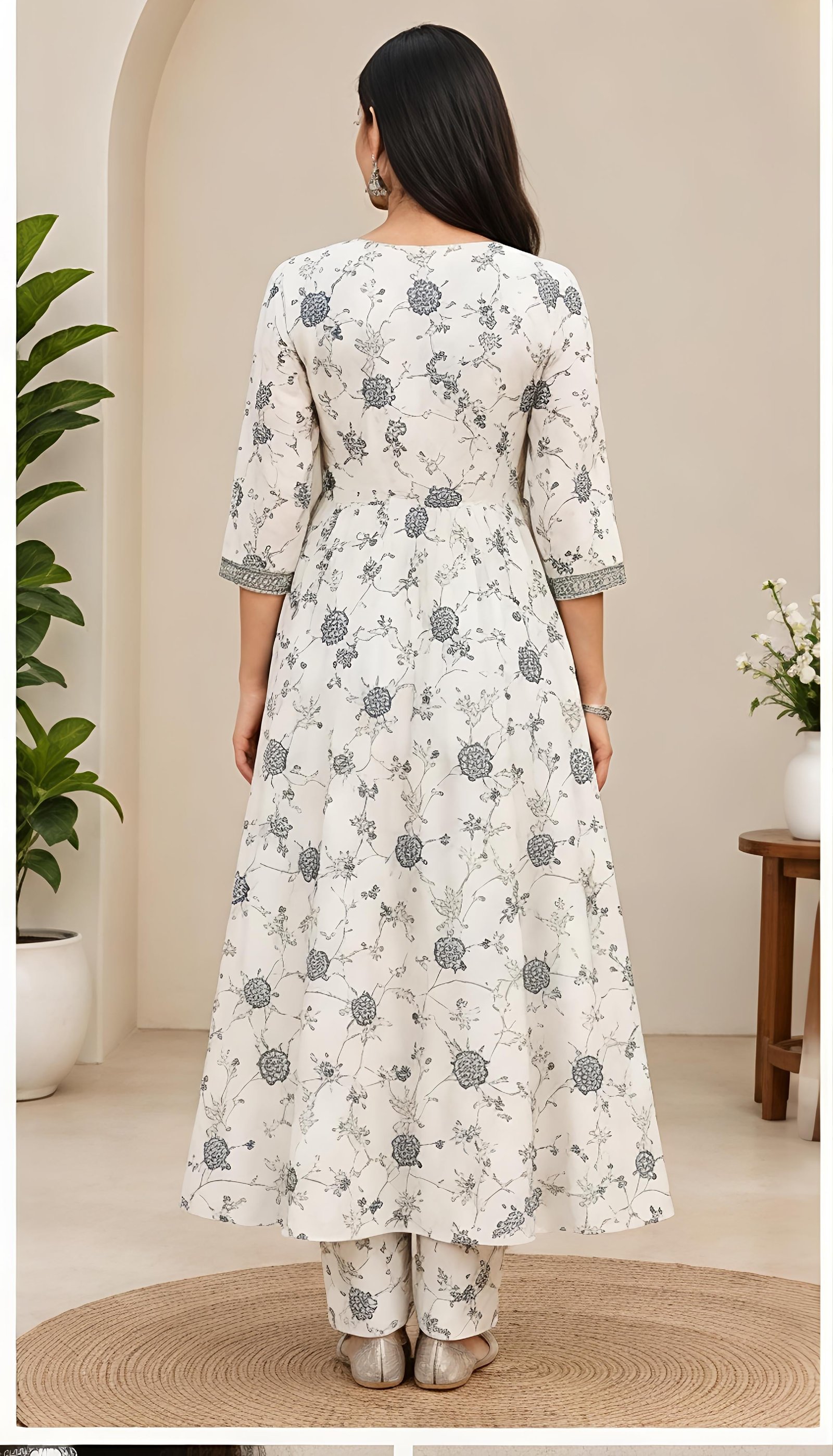Tks cotton anarkali  maxi flair style view 3